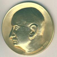 NSZK 1950. "Alfred Stock" aranyozott Br kisplasztika. Szign.Mettel T:1