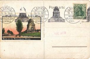 1813-1913 Völkerschlacht-Denkmal in Leipzig / German military art postcard, national military monume...