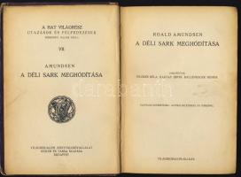 1923 Roald Amundsen A Déli sark meghódítása könyv térképpel, sérült borítóval