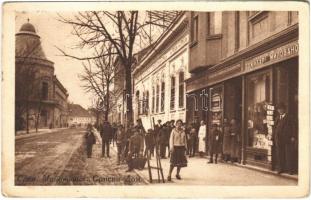 1925 Szávaszentdemeter, Mitrovice, Mitrovitz an der Save, Sremska Mitrovica; Szerb ház, utca, Bozidar Milovan és Nika Nenadovic üzlete / street, Serbian house, shops (EK)