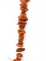 3 db borostyán nyaklánc, kopott. 60, 150 és 160 cm