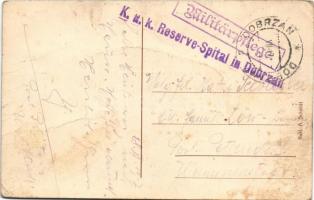 1917 Dobrany, Nádrazí, Pivovar, Kasárny, Villa Albrecht, Dústojnicky pavillon / railway station, mil...