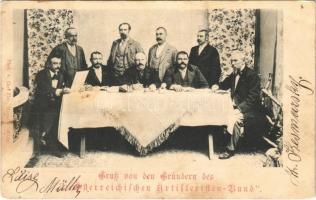 1899 (Vorläufer) Gruss von den Gründern des I. Österreichischen Artilleristen Bund / Founders of the 1st Austrian Artillery Federation (fa)