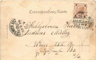 1899 (Vorläufer) Gruss von den Gründern des I. Österreichischen Artilleristen Bund / Founders of the...