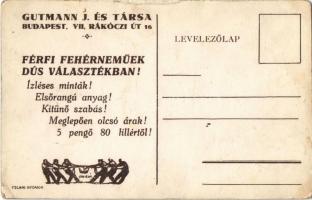 "Én is Gutmann féle inget hordok. Mondhatom elsőrangú" Sziklai József színész. Rozgonyi fe...