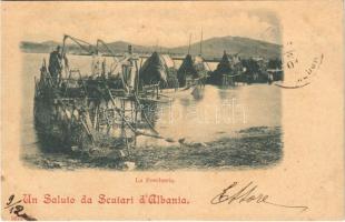 1901 Shkoder, Shkodra, Scutari, Skutari; La Pescheria / fishmonger