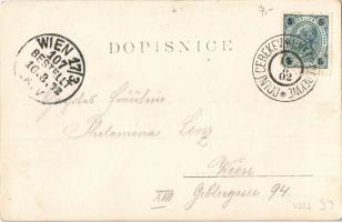 1902 Dolní Cerekev, Unter Zerekwe; Schule / school. photo