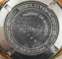 GUB kézi felhúzós fém tokos karóra, Működő, jó állapotban d: 32 mm