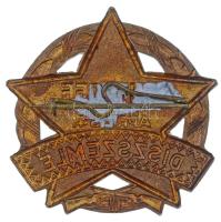 1955. "Díszszemle 1945-1955. április 4." zománcozott fém jelvény (42x42mm) T:2