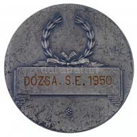 Iván István (1905-1968) 1950. "Dózsa S.E. 1950" kétoldalas, ezüstözött Br díjérem (50mm) T...