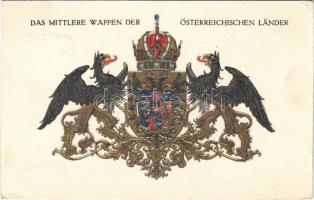 1916 Das mittlere Wappen der Österreichischen Länder / The middle coat of arms of the Austrian countries. Offizielle Karte für Rotes Kreuz, Kriegsfürsorgeamt Kriegshilfsbüro Nr. 285. s: Ströbl (EK)