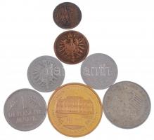 Németország 7xklf érme- és éremtétel, közte Szászország 1865B 1pf Cu T:1--3
Germany 7xdiff coin and...