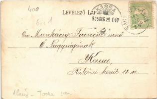 1905 Nagyszalánc, Szalánc, Salanc, Slanec; Izra tó, csónak. Nagy-Szalánczi fogyasztási szövetkezet k...