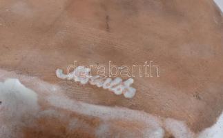 Komlós figurális kacsás kerámia hamutál. Kopott, apró csorbák. Jelzett. d: 20, m:8cm