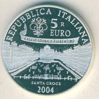 Olaszország 2004. 5€ Ag "Labdarúgó VB" T:PP Csak 35.000db!