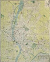 cca 1910-1920 Budapest székesfőváros térképe, 1:15.000, Bp., Pharus, szakadt, sérült, javított, 78x95 cm.