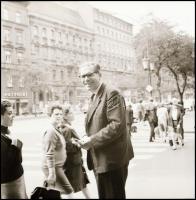 cca 1967 Magyar Bálint (1910-1992) filmtörténész, a Magyar Színház krónikása, Kotnyek Antal (1921-19...