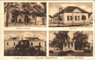 1937 Répcelak, Kultúrház, Stauffer Ernő kastély, Szentmártoni Radó kastély, kerékpár, Hangya Szövetkezet üzlete. Steegmüller fényképész (EB)