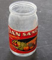 Kis befőttesüveg, 17 cm magas