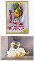 25 db MODERN humoros motívum képeslap: mesefilmek is / 25 modern humorous motive postcards: cartoons...