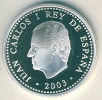 Spanyolország 2003. 10€ Ag "Labdarúgó VB" T:PP