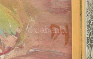 DH jelzéssel: Színes kép. Olaj, papír. Hátoldalán Dési Huber István nevével feliratozott. Kissé sérü...