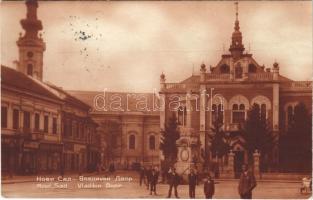 1926 Újvidék, Novi Sad; Vladikin Dvor, üzletek / square, shops