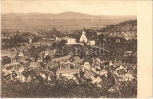 1918 Brassó, Kronstadt, Brasov; Martinsbergkirche / Fellegvár-hegy, Mártonhegyi szász evangélikus templom / view with Lutheran church (EK)