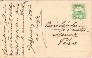 1912 Nagylózs, Nagy Lozs (Sopron megye); Báró Solymosy Ödön kastélya és levele a hátoldalon