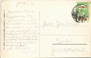 Fülek, Filakovo; várrom, utca, automobil. Vasúti levelezőlapárusítás 7531. / castle ruin, street, au...