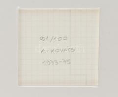 Kovács Attila (1938-2017): Koordináta geometria 1973/75-, szitanyomat, papír, számozott: 91/100, 60x...