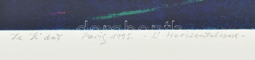 Joseph Kádár (1936-2019): Horizontalisme 1995. Elektrográfia, papír. E.A.10 művészpéldány. Jelzett. ...