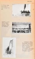 1958 Tóth Lajos: A balatoni hajózás históriája. Gépelt kézirat, illusztrált félvászon-kötésben, feke...
