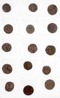 Római Birodalom 57db-os érmetétel a ~III-IV. századból, berakóban T:3 Roman Empire 57pcs coin lot from the~3rd-4th century in holder C:F