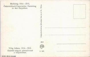 Österreichisch-Ungarischer Panzerzug in den Karpathen. Weltkrieg 1914-1915 / Osztrák-magyar páncélvo...