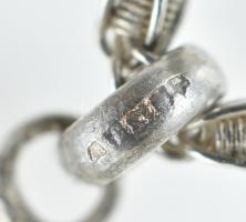 Ezüst(Ag) nyaklánc, sárkányos medállal, jelzett, h: 48 cm, nettó: 21,5 g