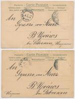 5 db RÉGI litho motívum képeslap: karácsonyi üdvözlőlapok / 5 pre-1945 litho motive postcards: Chris...