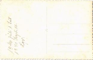 1940 Augusztus 30, 6/46. sz. LGV. if. ÖRS. katonái sírhantra kirakott magyar címerrel / Hungarian ai...