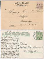 7 db RÉGI motívum képeslap: üdvözlőlapok, állatok, humor, romantikus párok, litho / 7 pre-1945 motiv...