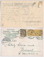 7 db RÉGI motívum képeslap: üdvözlőlapok, állatok, humor, romantikus párok, litho / 7 pre-1945 motiv...