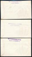 1961 Lósport vágott sor 3 db FDC-n / Mi 1776-1782 imperforate set on 3 FDC's