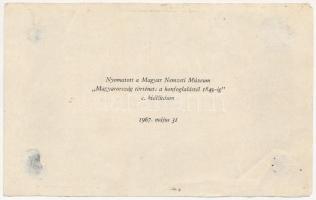 1848. 100Ft "Kossuth bankó" imitációja, hátoldalán "Nyomatott a Magyar Nemzeti Múzeum...