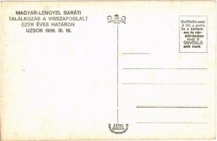 1939 Uzsok, Uzok, Uzhok; Magyar-Lengyel baráti találkozás a visszafoglalt ezeréves határon / Hungari...