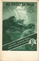Az erőszak ökle. Írta Edgar Wallace / Hungarian Edgar Wallace novel advertisement (EK)