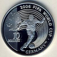 Sierra Leone 2004. 10$ Ag "Labdarúgó VB" T:PP