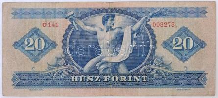 1947. 20Ft "C141 093273" T:III,III- / Hungary 1947. 20 Forint "C141 093273" C:F,...