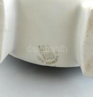 Zsolnay porcelán kulacs. Matricás, jelzett, kopásokkal. 12 cm