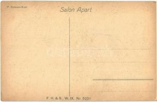 Erotic nude lady art postcard. Salon Apart. F.H. & S. W. IX. Nr. 5221. s: Dolezel-Ezel (EK)