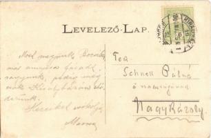 1906 Királyháza, Korolevo, Královo nad Tisou; vasútállomás, vasúti vendéglő és tiszti lak, Várhegy. ...