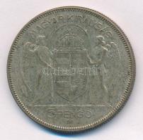 1930. 5P Ag "Horthy jobbra" T:3 patina
Adamo P8